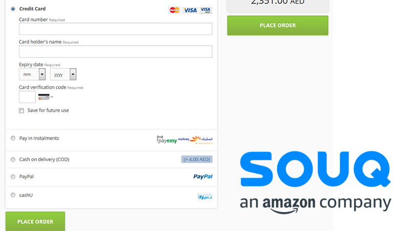 روش های پرداخت در سوق (Souq.com)