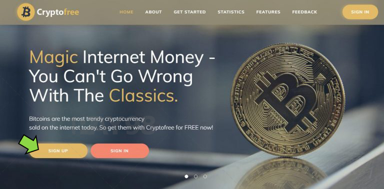 صفحه اصلی سایت CryptoFree