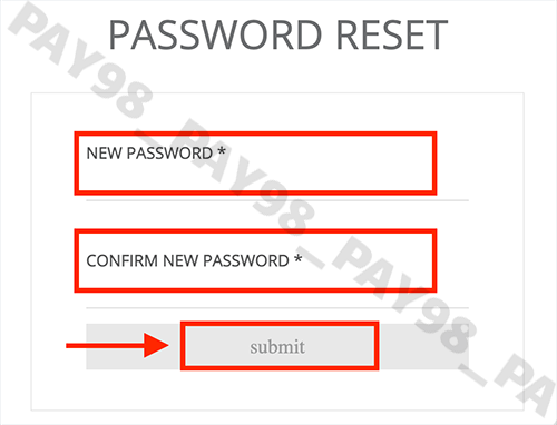انتخاب رمز عبور جدید