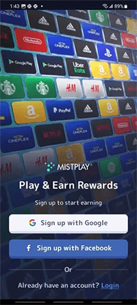 بازی Mistplay را دانلود کنید و یک حساب کاربری ایجاد کنید